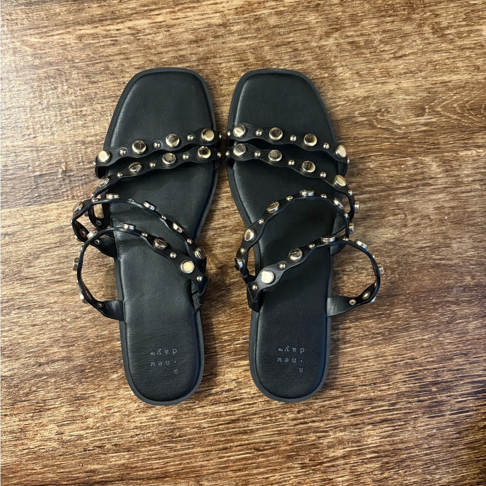 Black Studded Sandals (A New Day)
